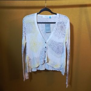 Sparrow for Anthropologie botanical print cardigan